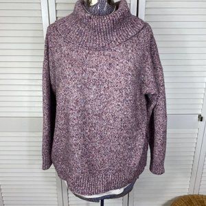 Old Navy Chunky Purple Gray Tones Cotton BlendCowl Neck  XL